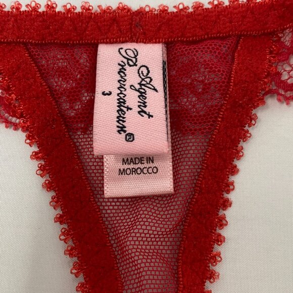 Agent Provocateur Fifi Red Thong AP3 Medium New - Picture 10 of 12